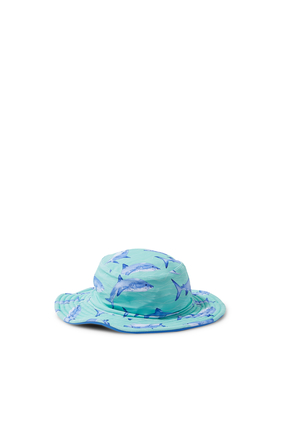 قبعة باكيت مينتي بوجهين بتصميم قرش